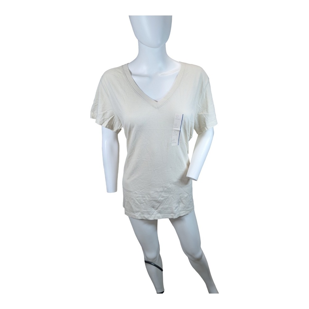 ⭐A8 Universal Thread Women's V-Neck T-Shirt 2 Pack‎ Large NWT Buttery Soft Tan